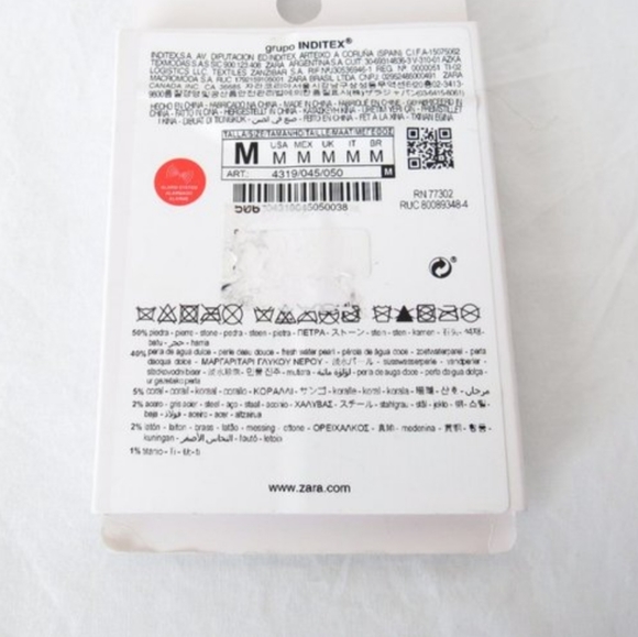 Zara gemstone and pearl hoop earrings! - Picture 4 of 6